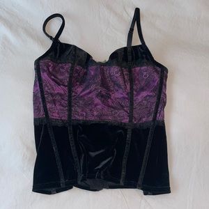 Victoria’s Secret velvet corset top